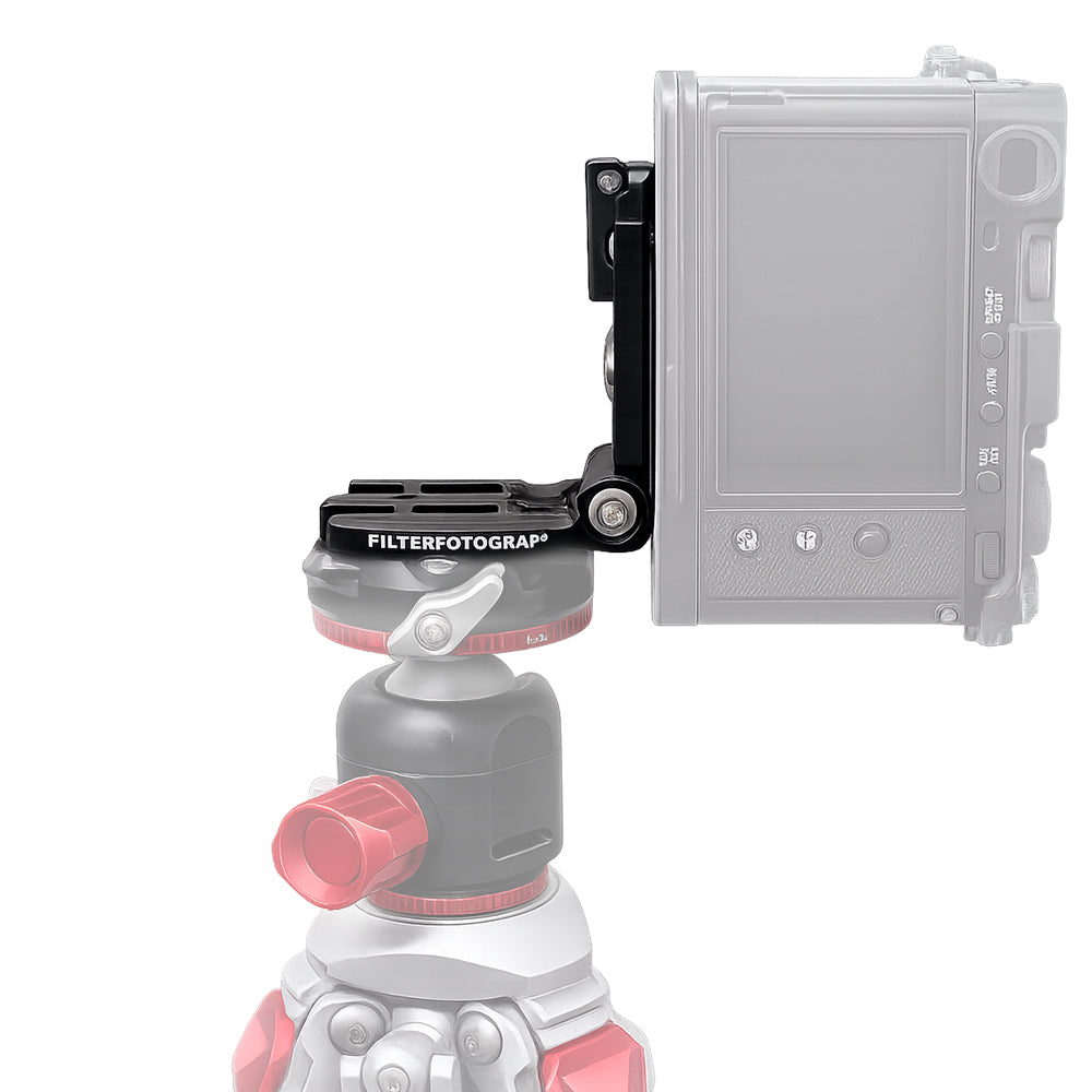 Filterfotograf 90° Klappwinkel FF1300-LB – Kamera L-Winkel mit Smartphone-Halterung aus Aluminium
