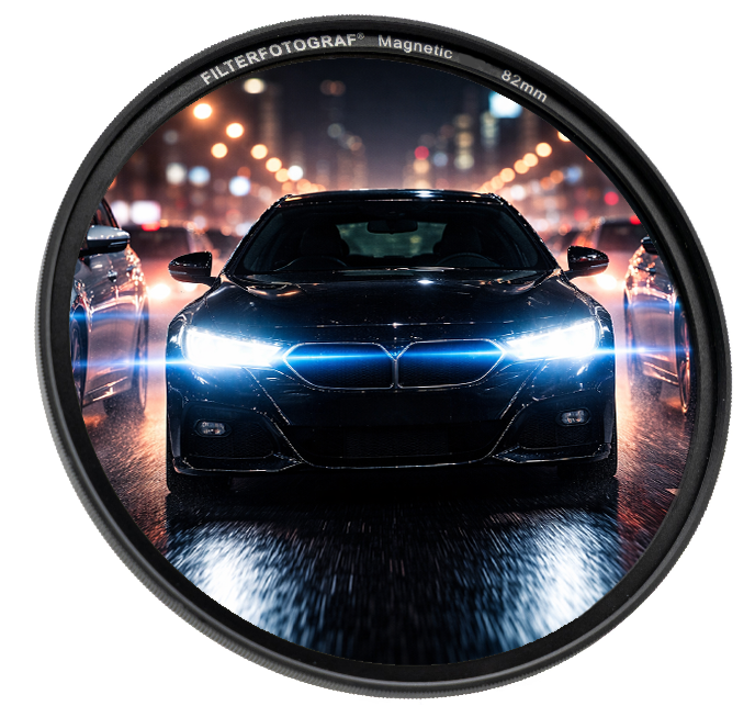 FILTERFOTOGRAF® Blue Streak Filter – Magnetischer Cine-Effektfilter 82 mm