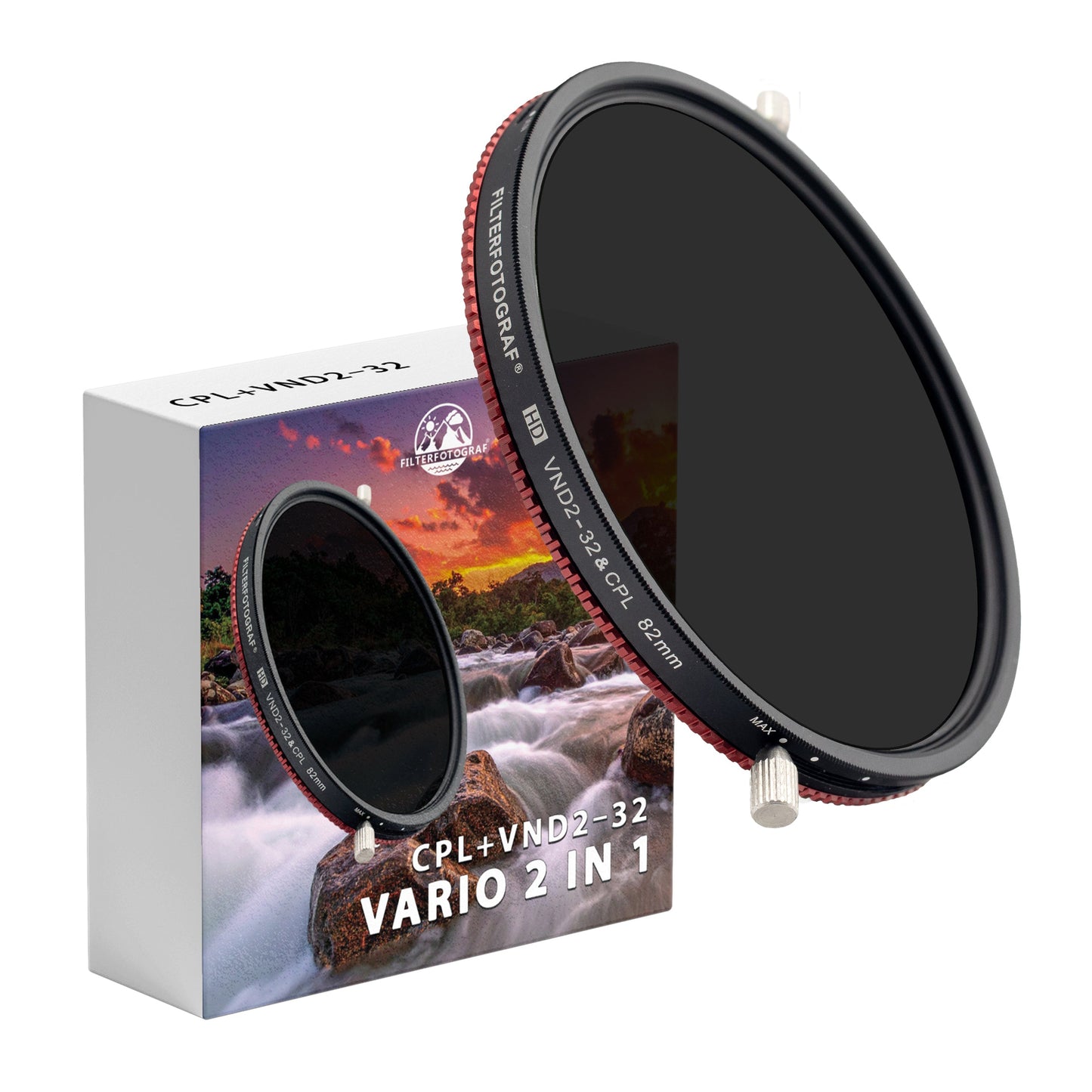 Filterfotograf Vario ND 2–32 Filter mit integriertem CPL – Maximale Kontrolle in einem 2-in-1 Profi-Filter