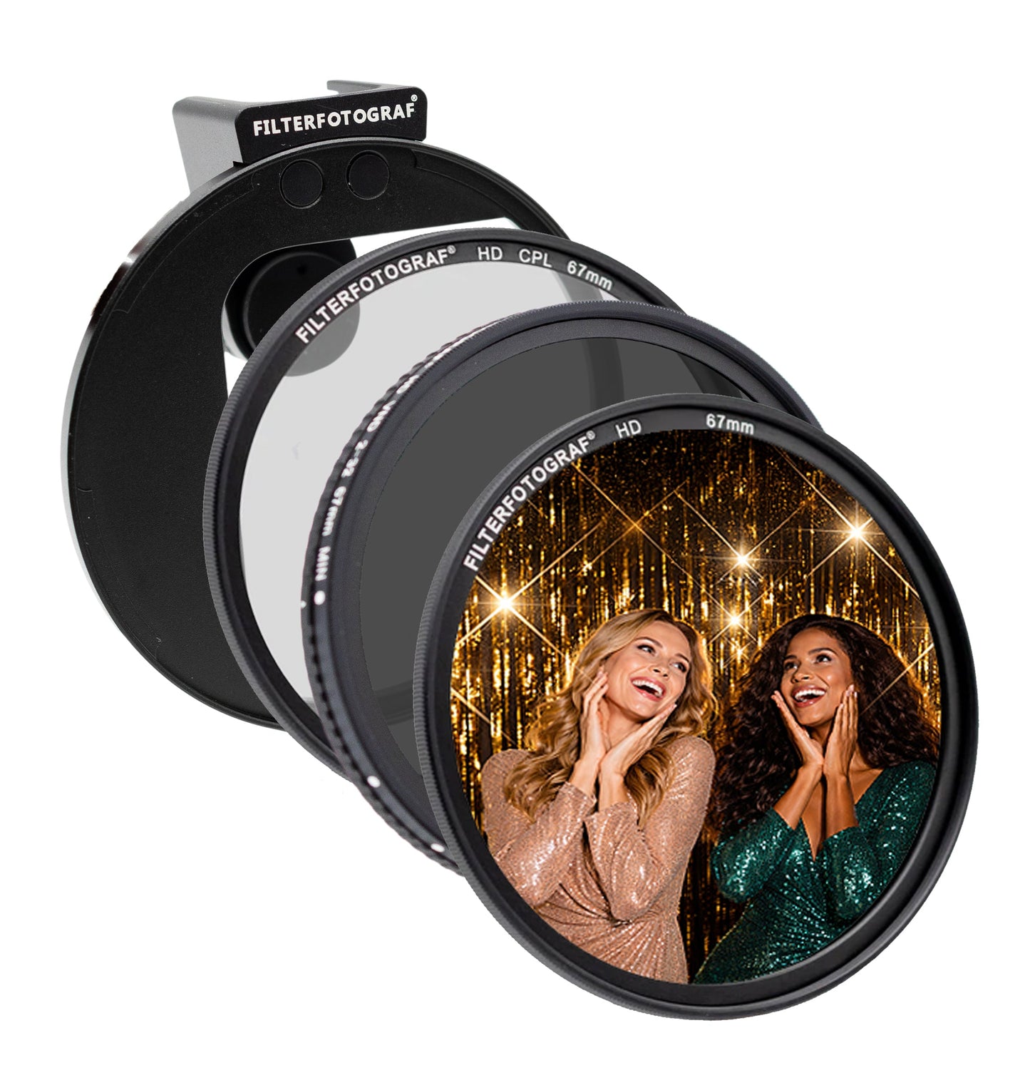 FILTERFOTOGRAF Ultimate Creator Bundle – Smartphone-Halter + CPL + Vario ND 2–32 + Star Filter (67 mm)