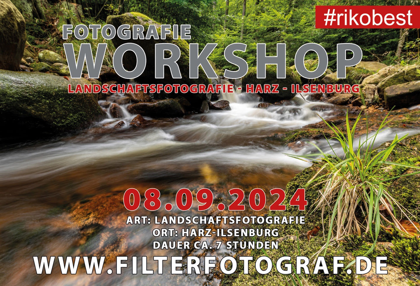 Landscape Photography Workshop Harz September 8th, 2024 - Day workshop - long exposure, optical filters, image design