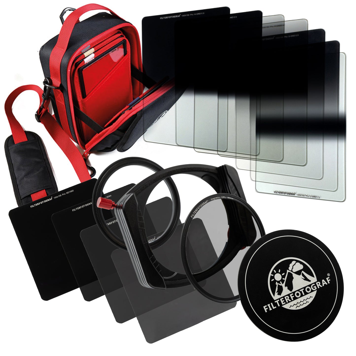 FILTERFOTOGRAF® Ultimate Kit – LC-PRO 100 Komplettsystem mit CPL, ND8/32/64/1000 & GND-Sammlung