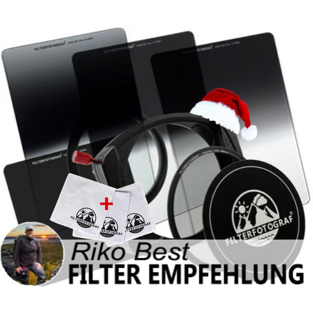 FILTERFOTOGRAF® Weihnachts LC PRO 100 Professional Set extrem 1.2 – Filterhalter 1x ND64, 1x soft GND 1.2, 1x reverse GND 1.2, 1x hard GND 1.2