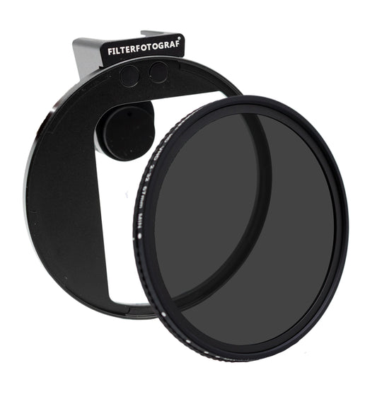 FILTERFOTOGRAF Vario ND 2–32 (67 mm) – stufenloser ND-Filter für Smartphone & Kamera