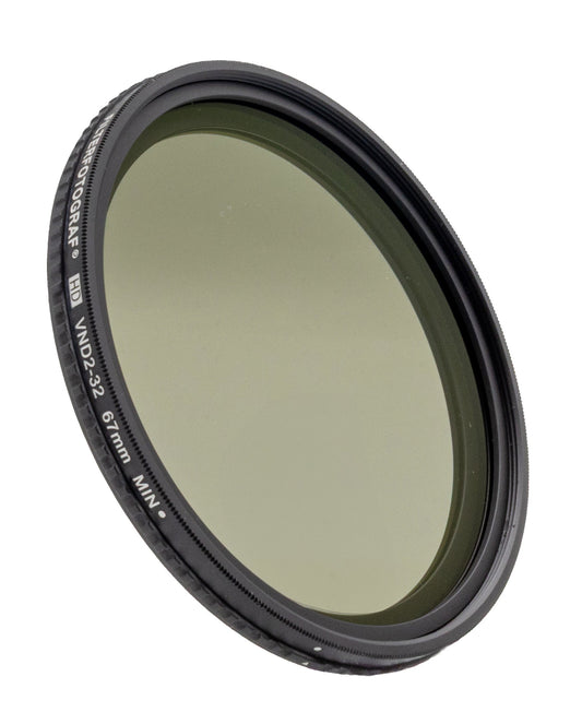 FILTERFOTOGRAF Vario ND 2–32 (67 mm) – stufenloser ND-Filter für Kamera & Smartphone