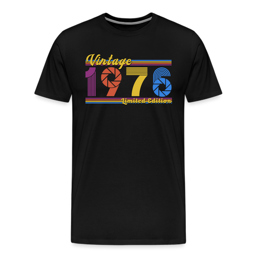 Vintage Fotografen Shirt 1976 - Schwarz