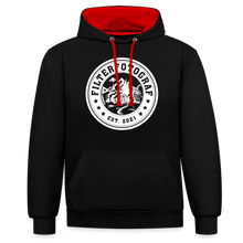 Lade das Bild in den Galerie-Viewer, Kontrast-Hoodie - Schwarz/Rot

