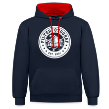 Lade das Bild in den Galerie-Viewer, Kontrast-Hoodie - Navy/Rot
