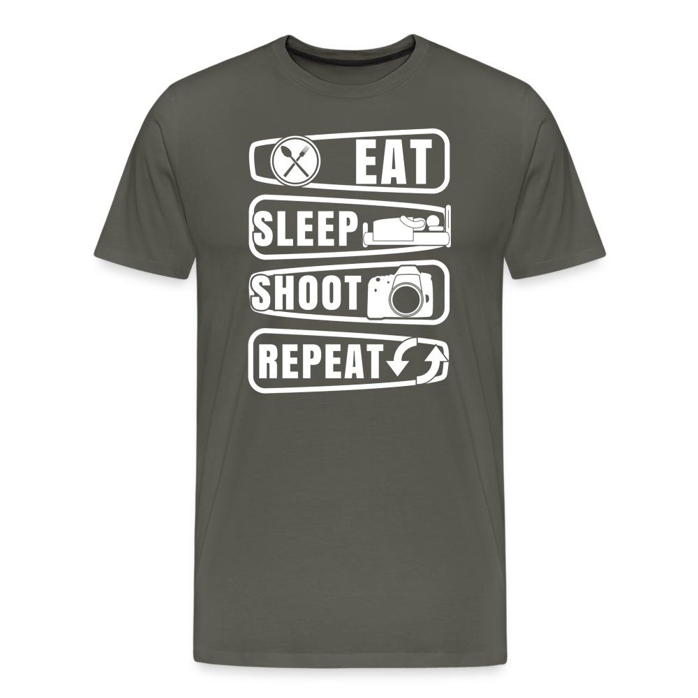 Fotografen Shirt - Eat Sleep Shot Repeat - Asphalt