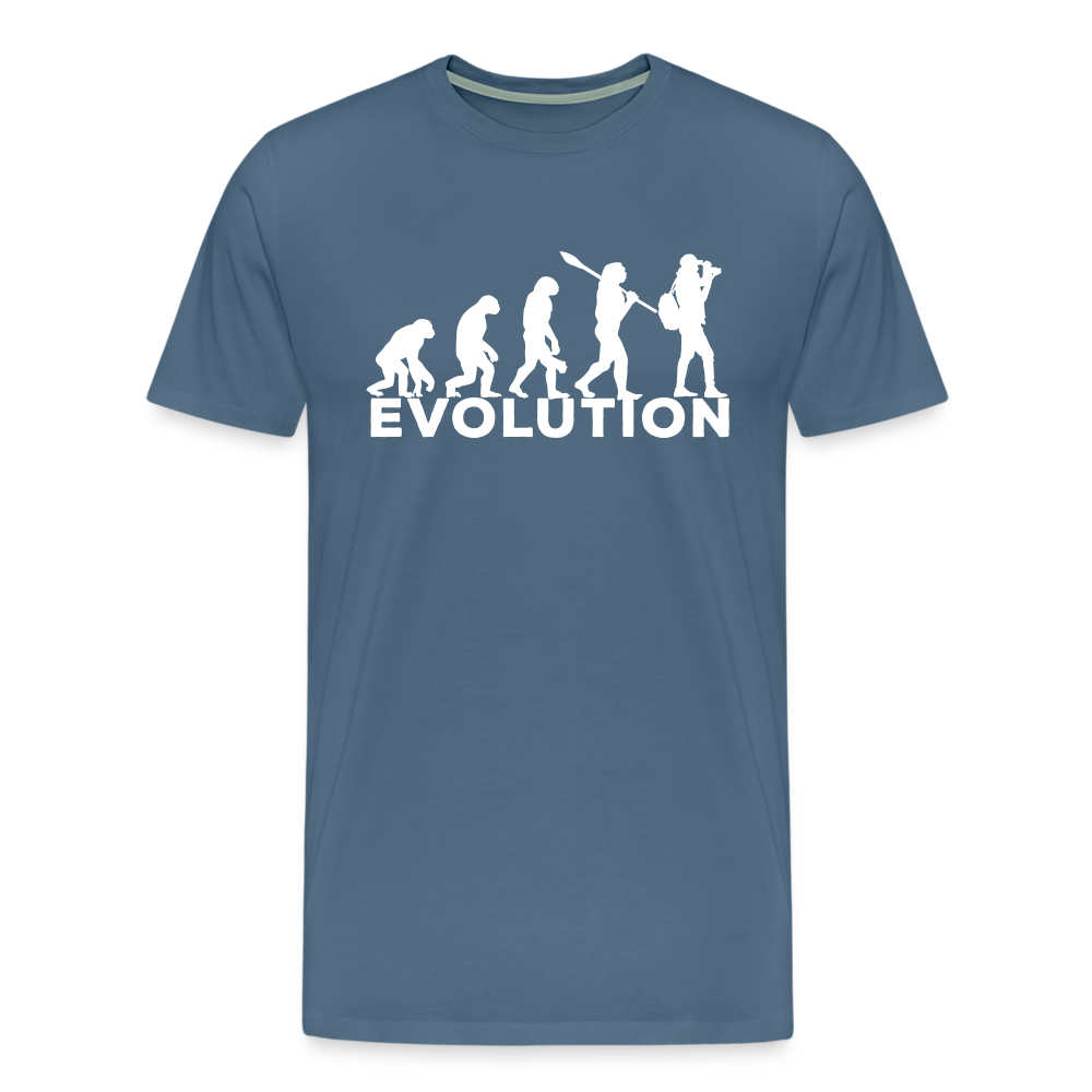 Fotografen Shirt - Evolution - Blaugrau