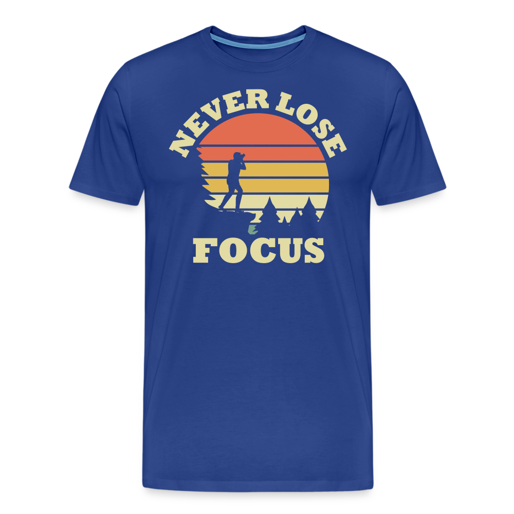 Fotografen Shirt - Never Lose Focus - Königsblau