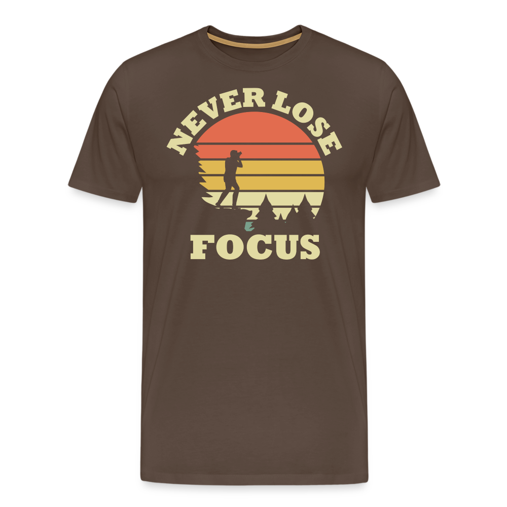 Fotografen Shirt - Never Lose Focus - Edelbraun