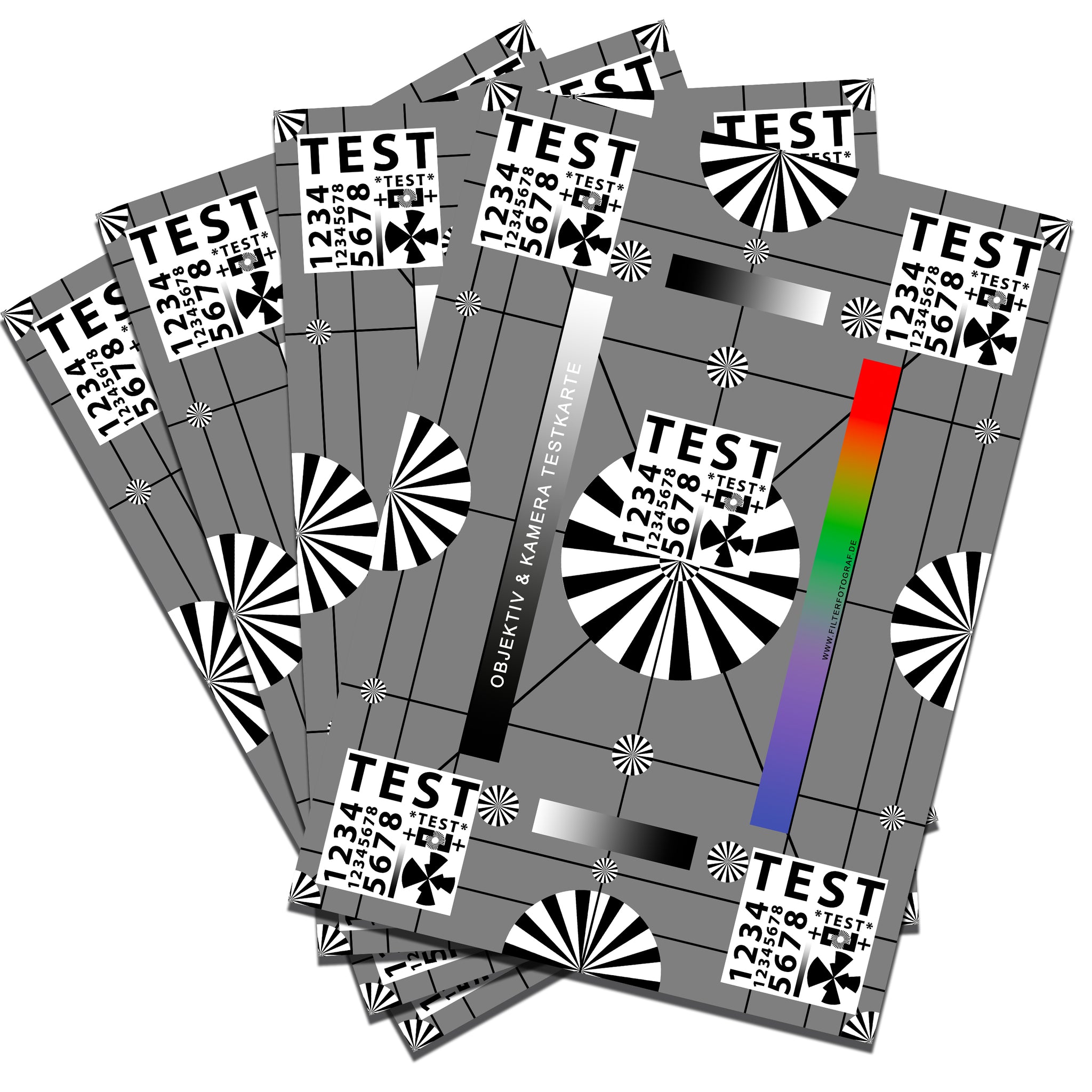 Testkarte für Objektive und Kameras - Prüfkarte für Objektivqualität v ...