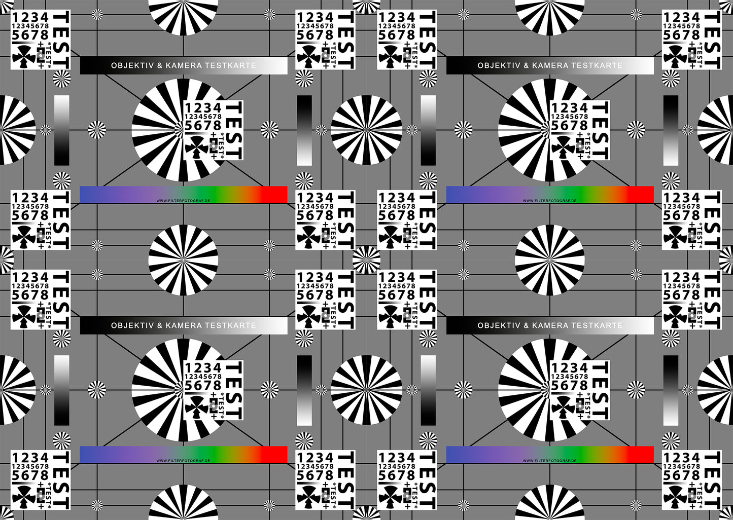 Test card for lenses and cameras - test card for lens quality from Filterfotograf