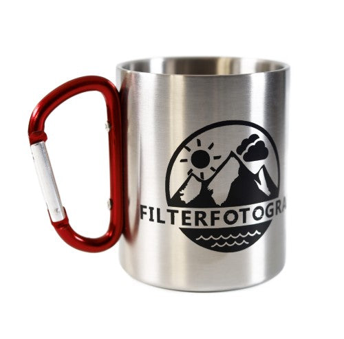 Filter photographer carabiner stainless steel cup, camping cup, outdoor cup 300ml