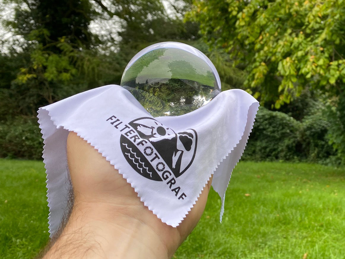 Lensballständer Glaskugel Fotokugel Ständer Stativ Halterung Arca Swiss kompatibel mit XXL Microfasertuch
