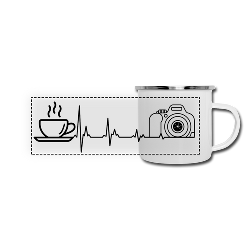 Fotografen Emaille-Tasse - Weiß