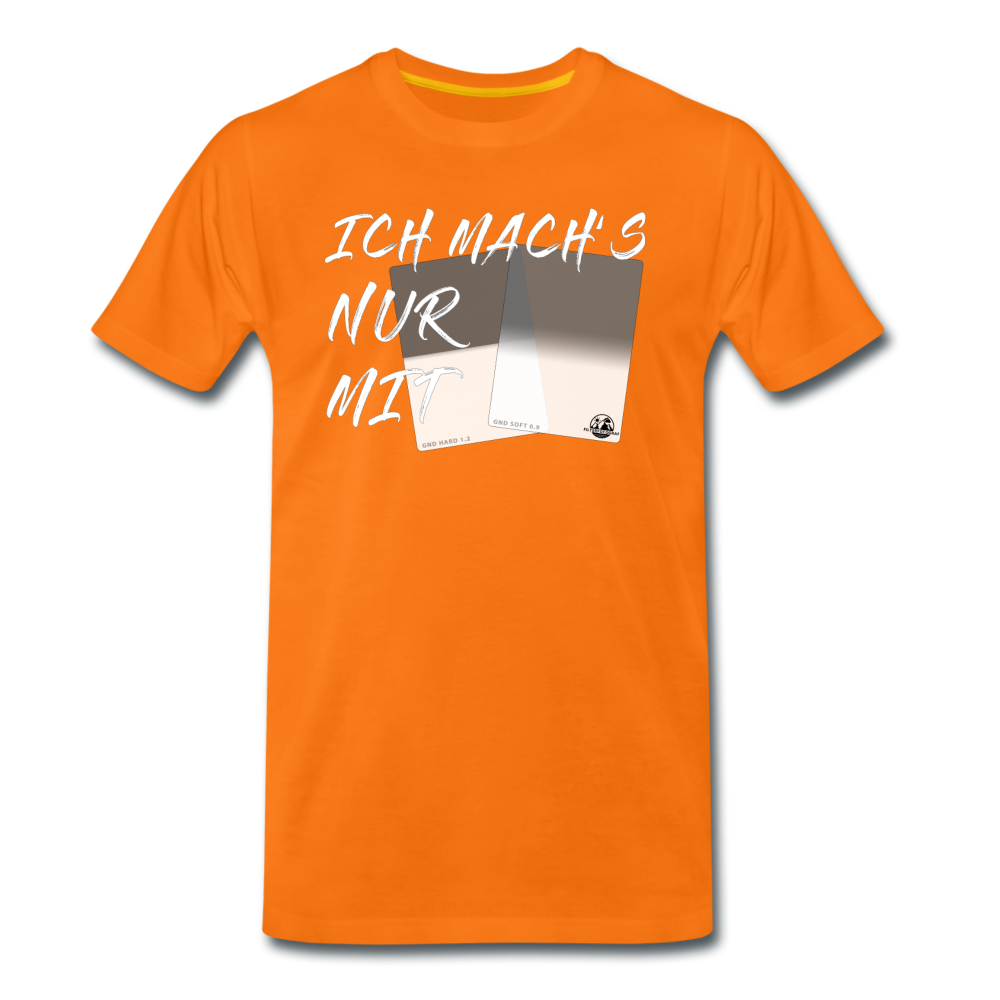 Fotografen Shirt - Ich mach's nur mit Filter - Orange