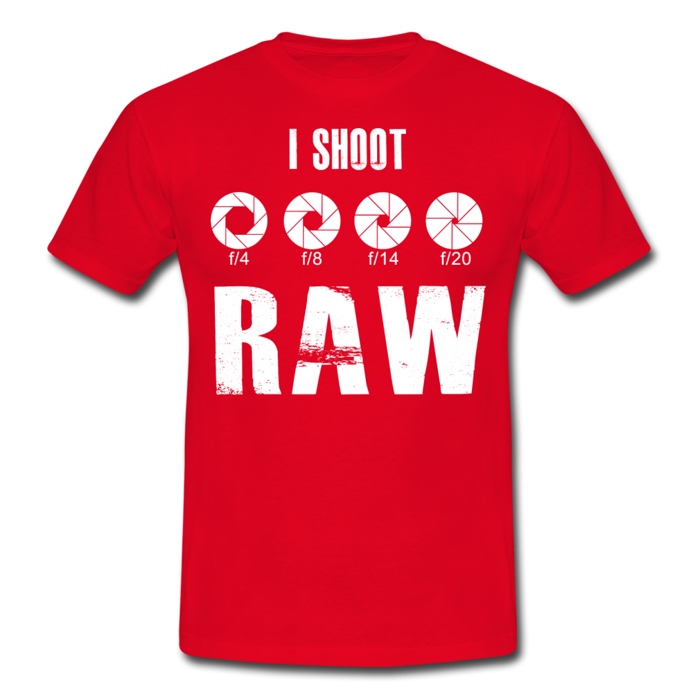 Fotografen Shirt - I Shoot RAW - Rot