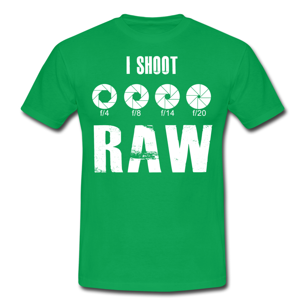 Fotografen Shirt - I Shoot RAW - Kelly Green